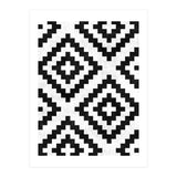 Urban Tribal Pattern No.18 - Aztec - Black and White Concrete (Print Only) thumbnail