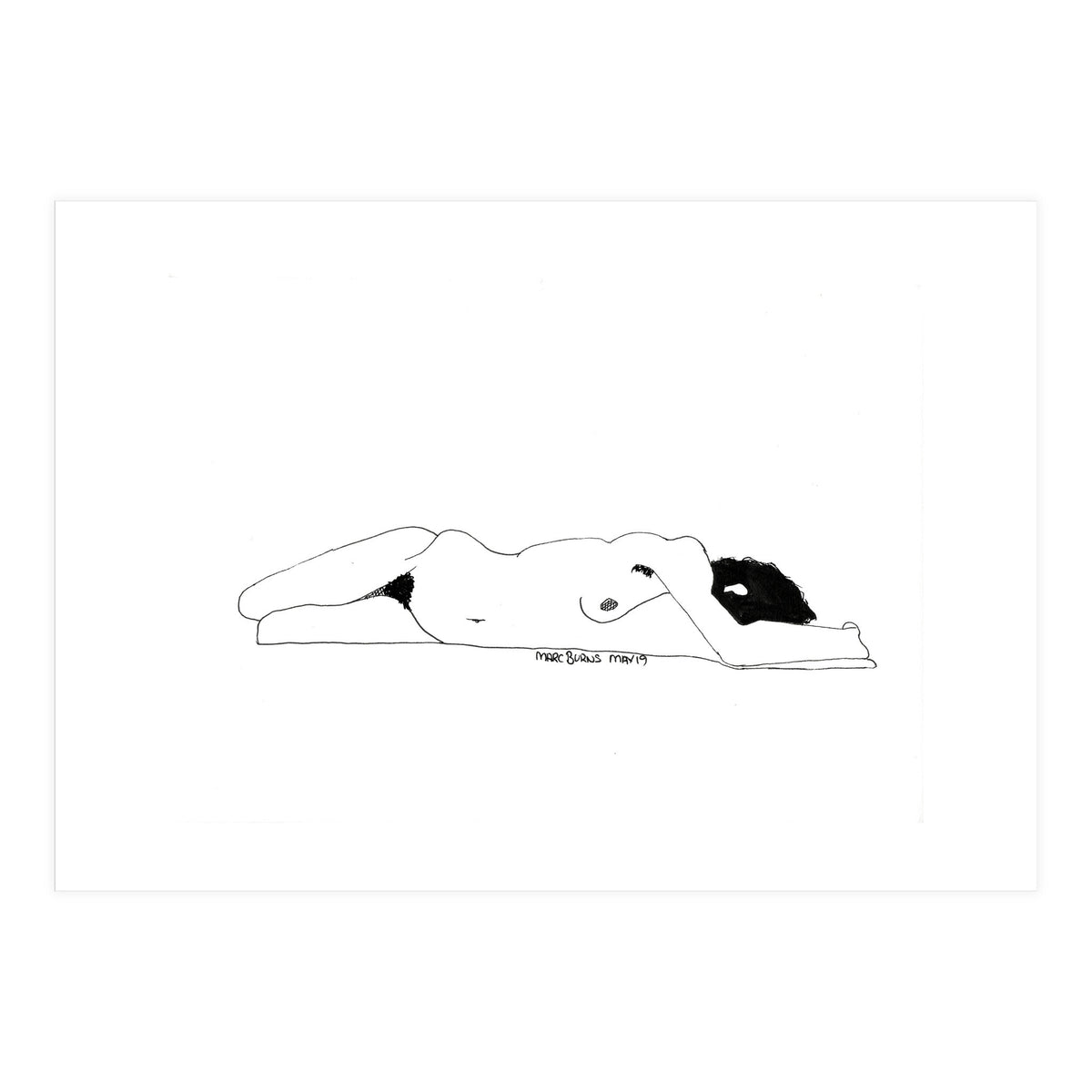 Untitled #1 - Lying nude figure (Print Only)