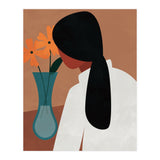 Modern Boho Woman with Flowers (Print Only) thumbnail