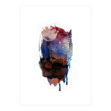 Abstract watercolour red moon (Print Only) thumbnail