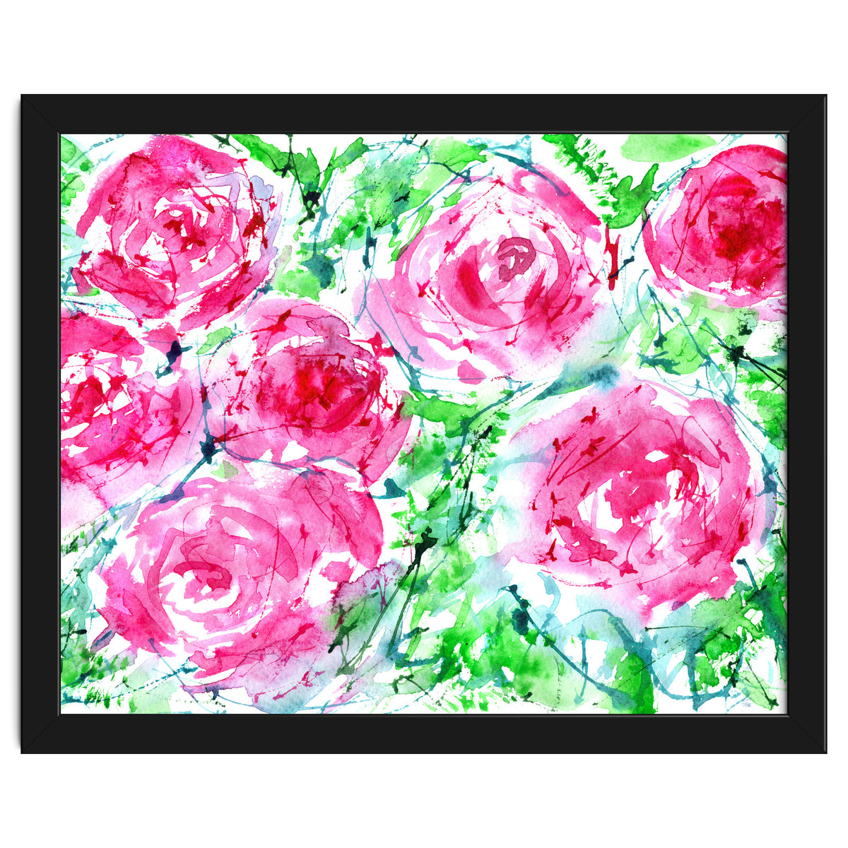 Blooming bouquet || watercolor roses