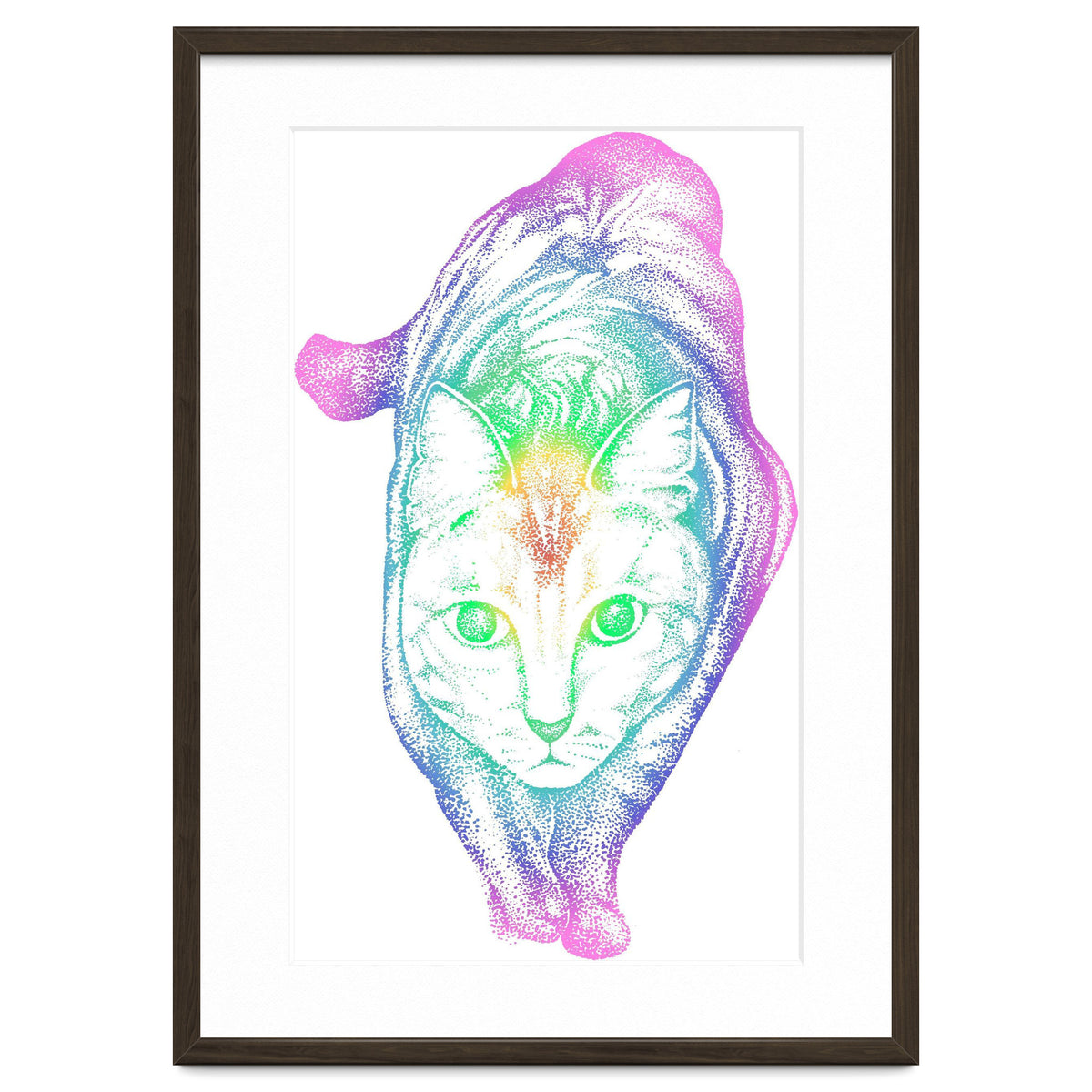 Rainbow Pastel Cat