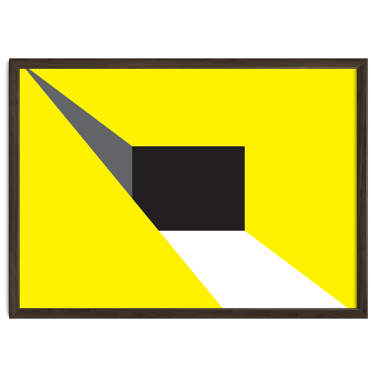 Geometric Shapes No. 20 - yellow, black & grey