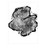 Alaskan Cypress, Tree Ring Art Print, Woodblock (Print Only) thumbnail