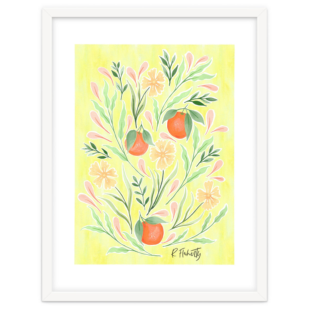 Wild Orange Floral | Yellow