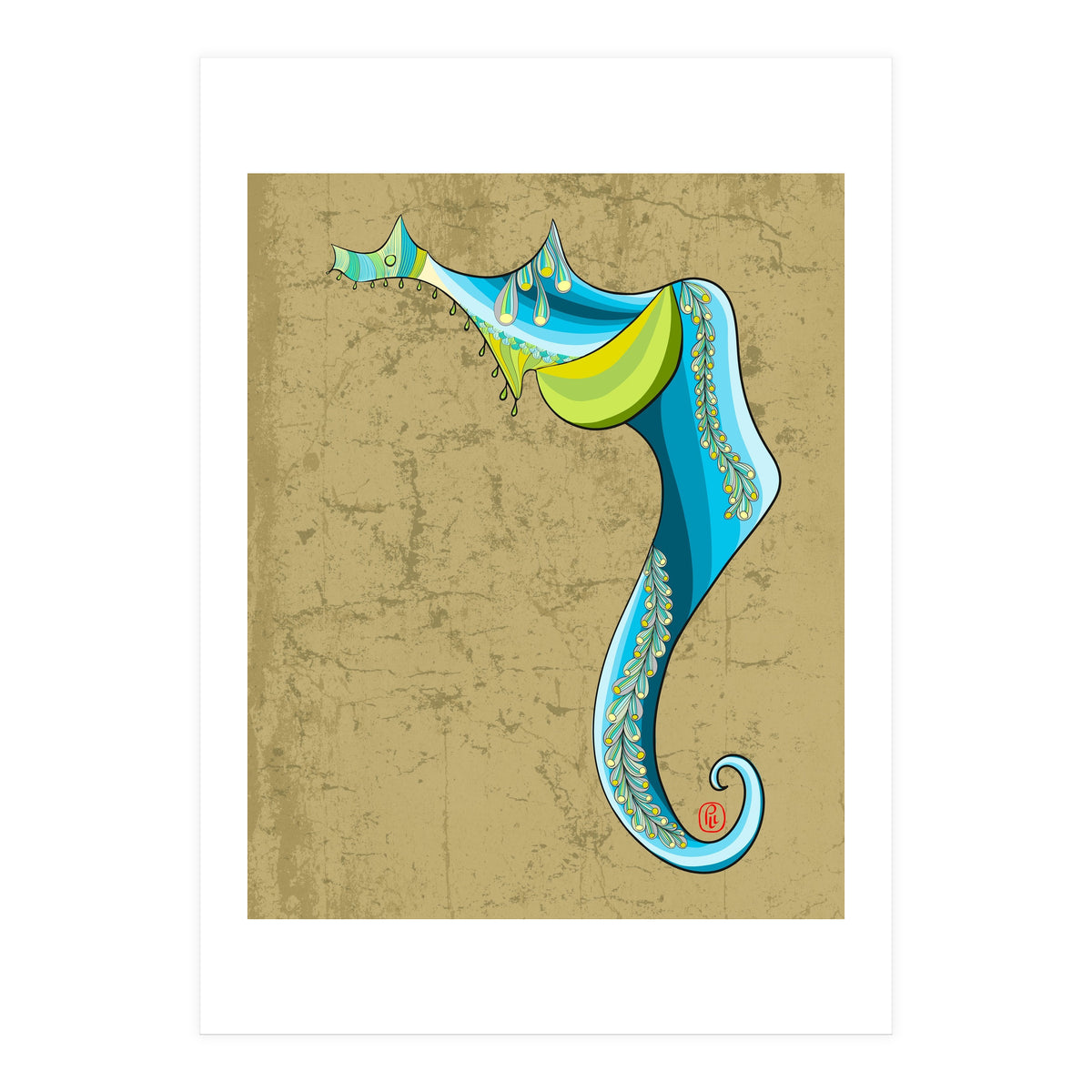 Blue Striped Magpie (Print Only)