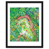 Tropical Vacay | Rainforest Jungle Botanical Lush Nature | Summer Lake People Swim | Boho Painting thumbnail