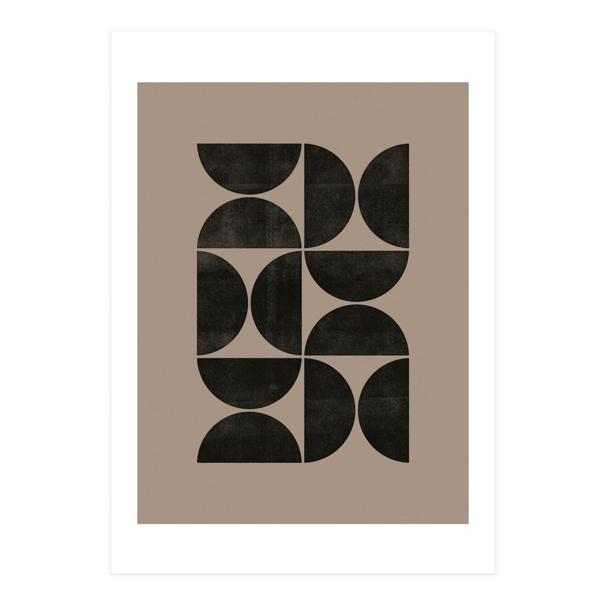 Mid-Century Modern No.24 - Woodblock Print (Print Only)