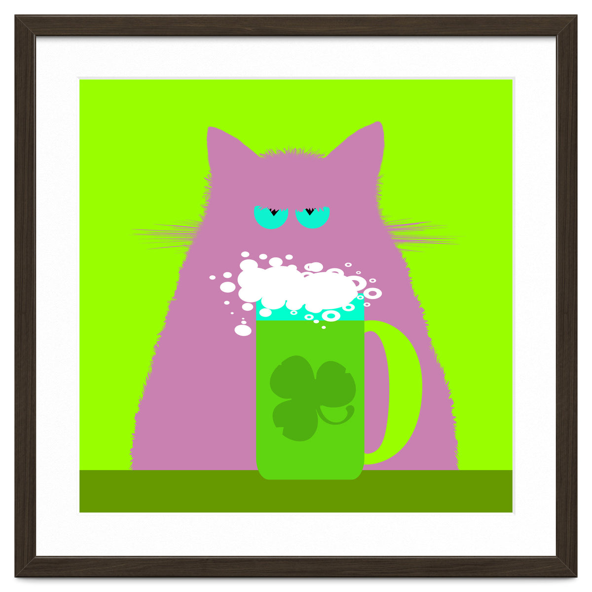 Saint Patrick's Day Lilac Cat