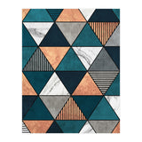 Copper, Marble and Concrete Triangles 2 with Blue (Print Only) thumbnail