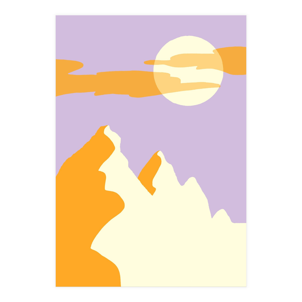 Pastel Minimal Landscape (Print Only)