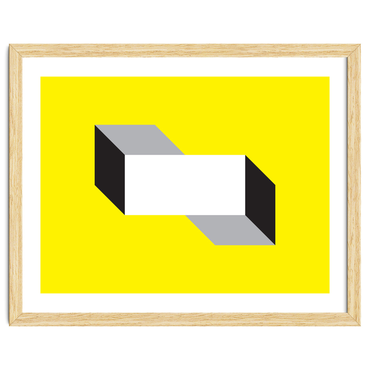 Geometric Shapes No. 50 - yellow, black & grey