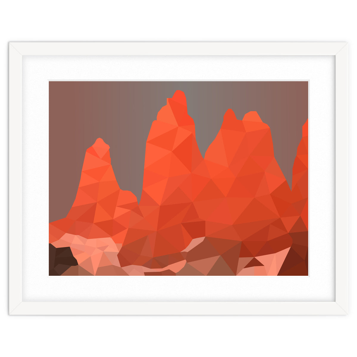 Torres Del Paine National Park Low Poly Art