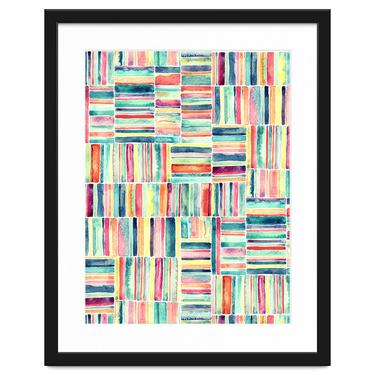 Retro Beach Chair Pastel Watercolor Stripes