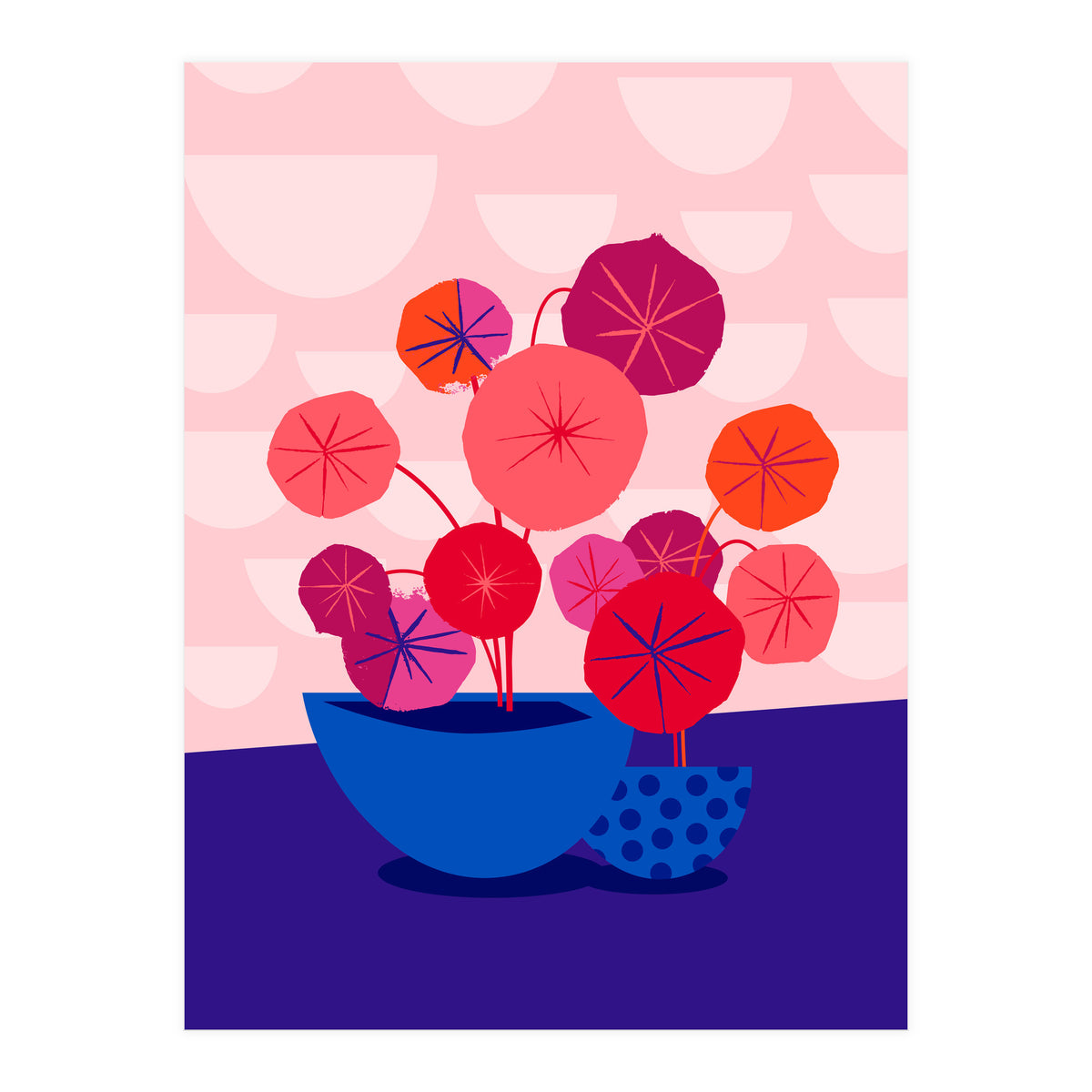 Pileas in Red and Pink (Print Only)