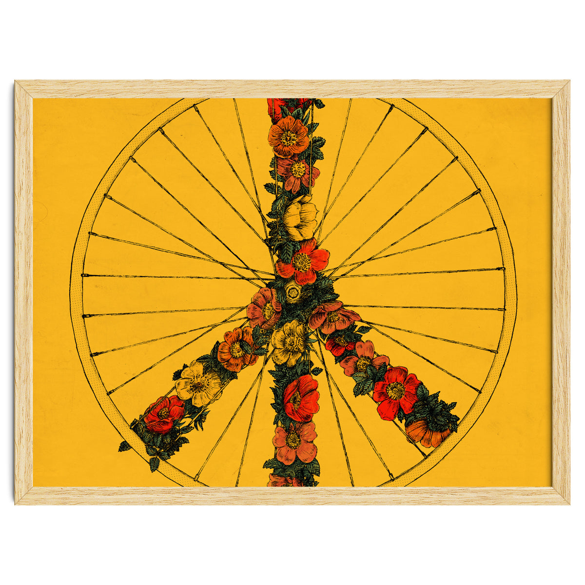 Peace And Bike Yellow