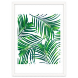 Palm Paradise, Tropical Leaves, Beachy Watercolor Painting, Minimal Nature Botanical Illustration thumbnail