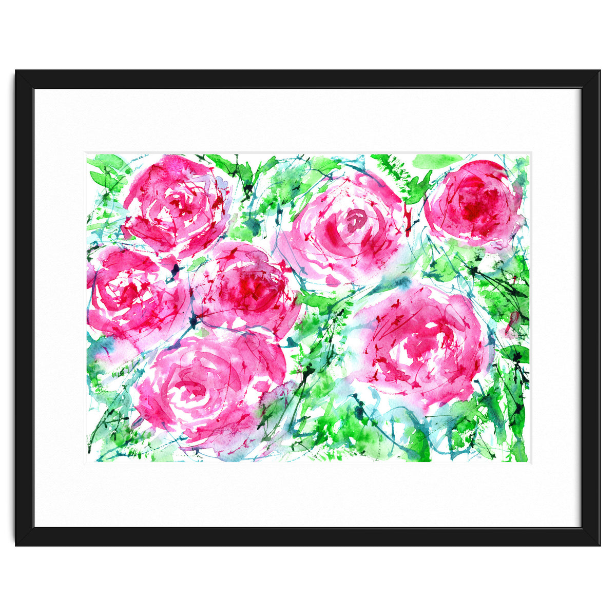 Blooming bouquet || watercolor roses