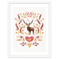 Floral Stag | Earthy Colours