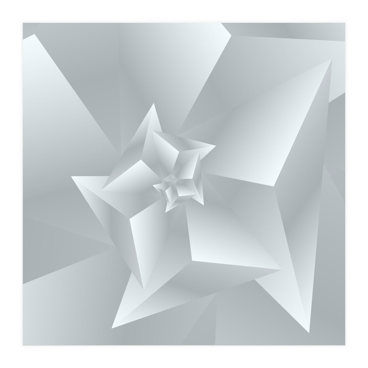 Trendy White Triangle  (Print Only)