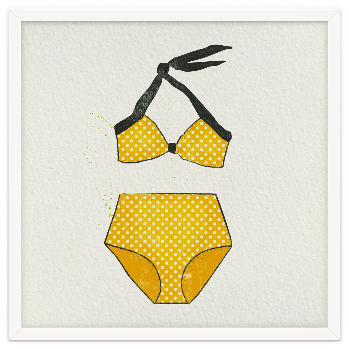Yellow polka dot bikini