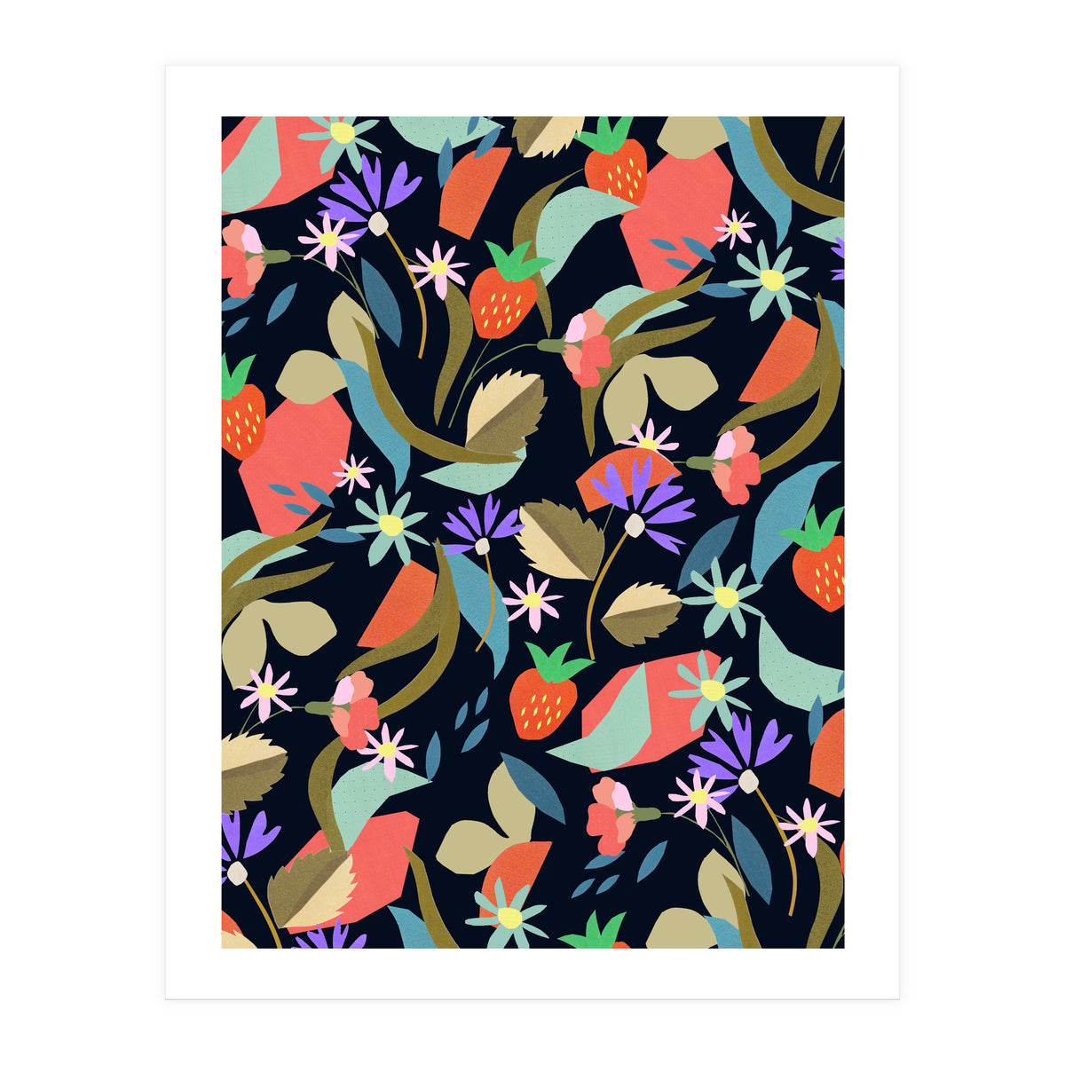 strawberry flower (Print Only)