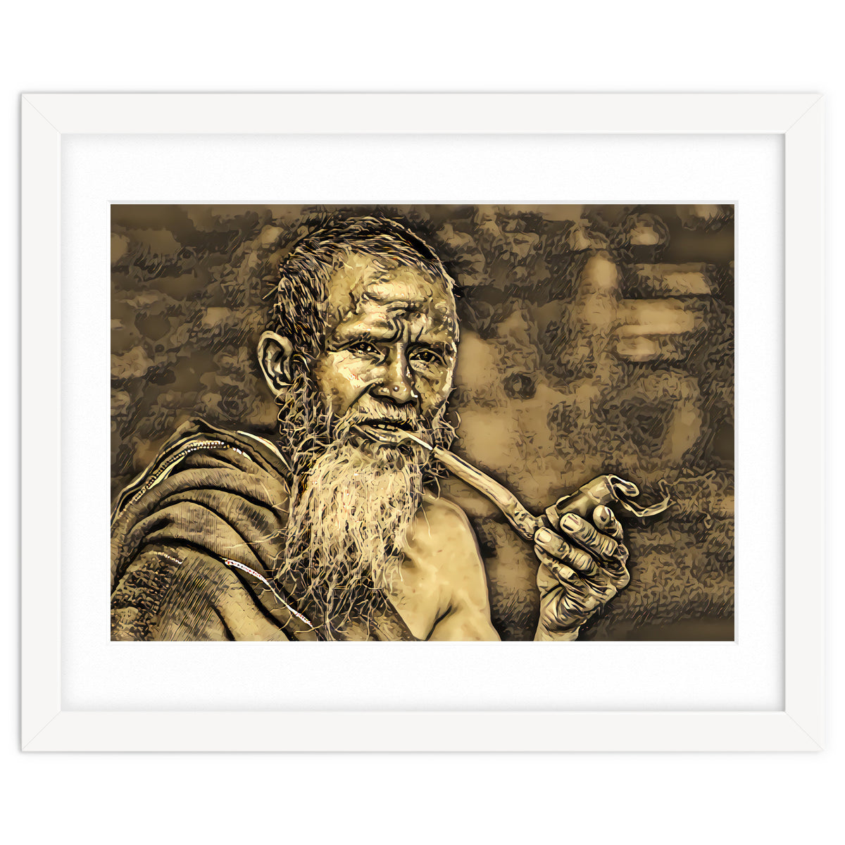 Old Man with Pipe