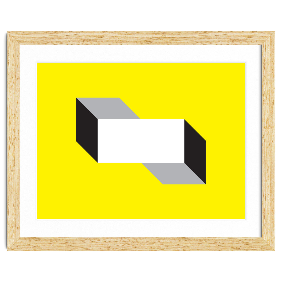 Geometric Shapes No. 50 - yellow, black & grey
