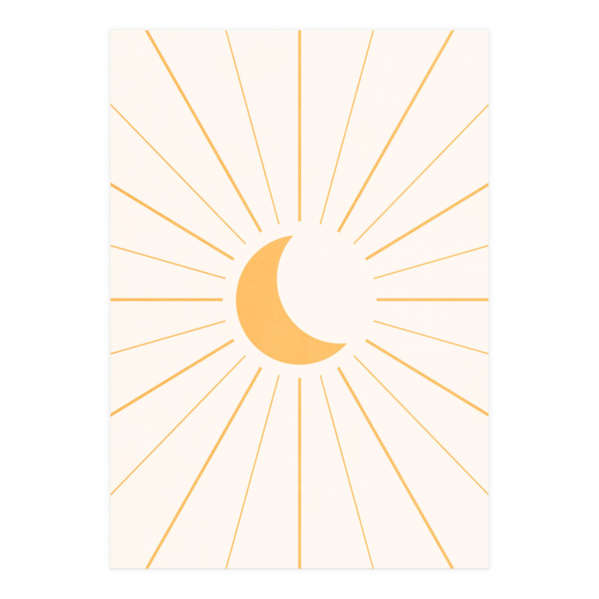 MOON IN LINES - GOLD (Print Only)