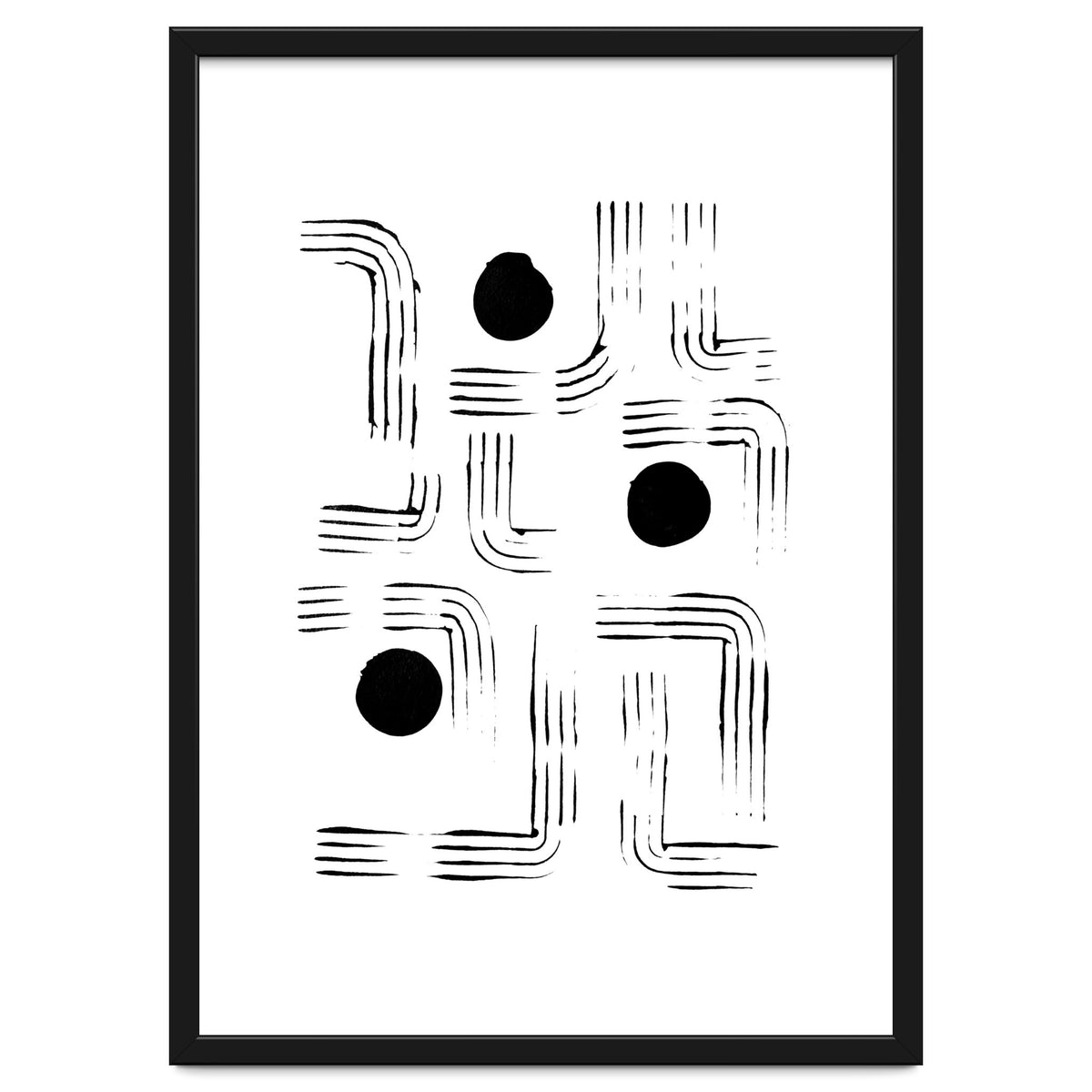 Mid-Century Modern Monochrome Print #1