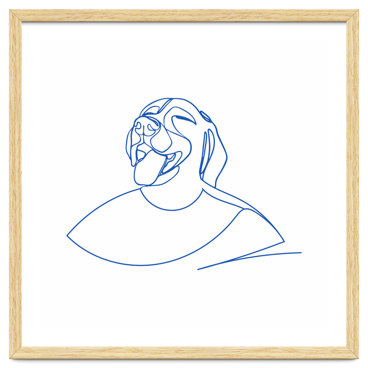 One Line Art Female Dog