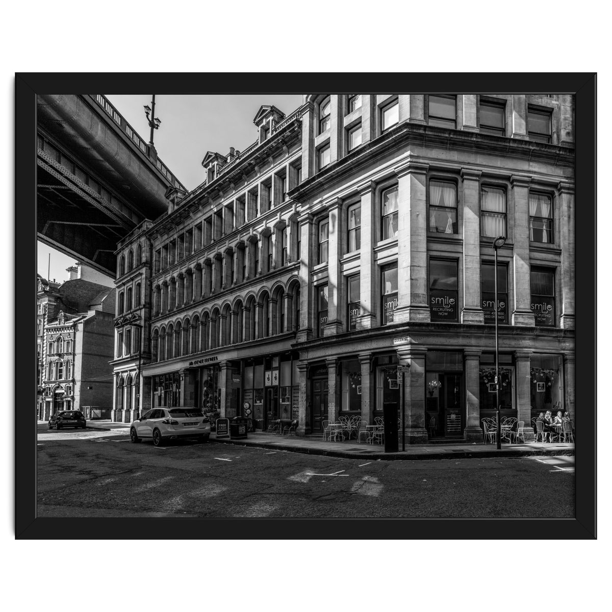 Dene st Newcastle monochrome