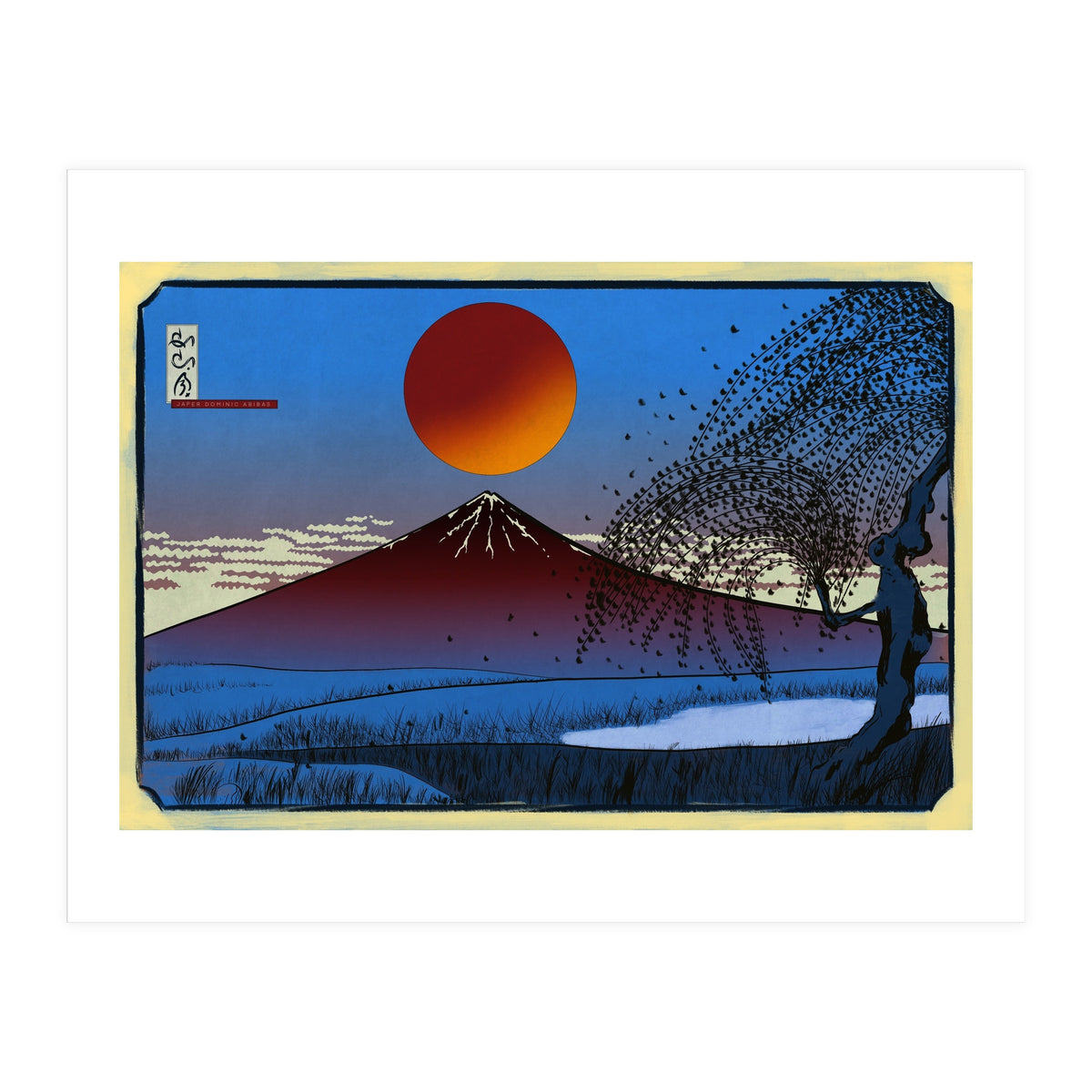 Mayon Volcano Ukiyo-e (Print Only)