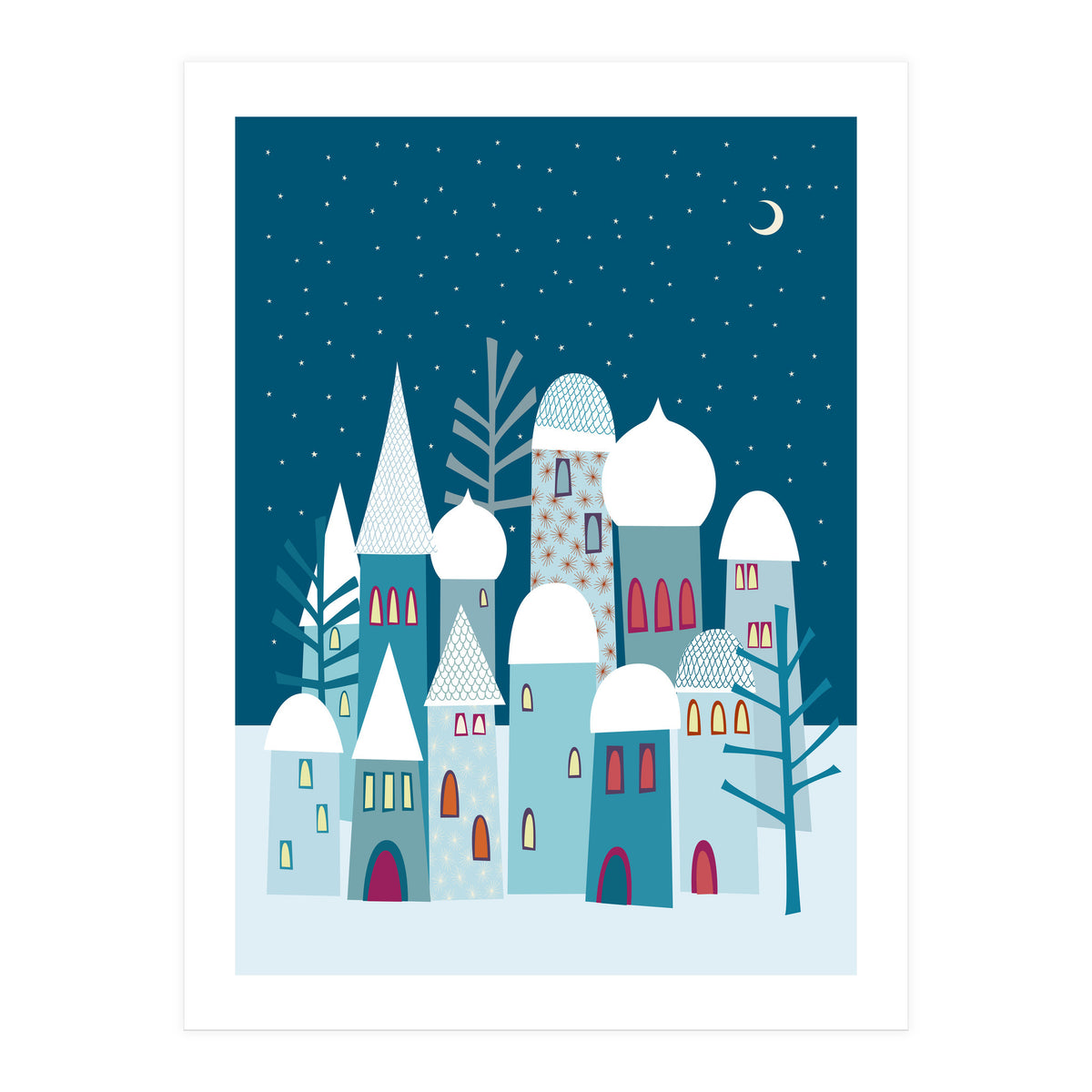 Snowy Rooftops (Print Only)