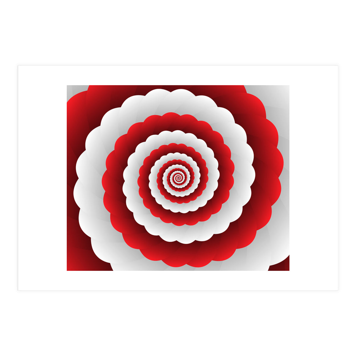 Red Modern Floral Interior Design (Print Only)