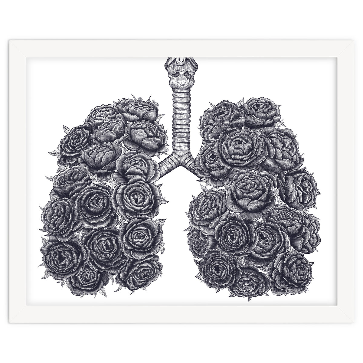 Lungs With Peonies