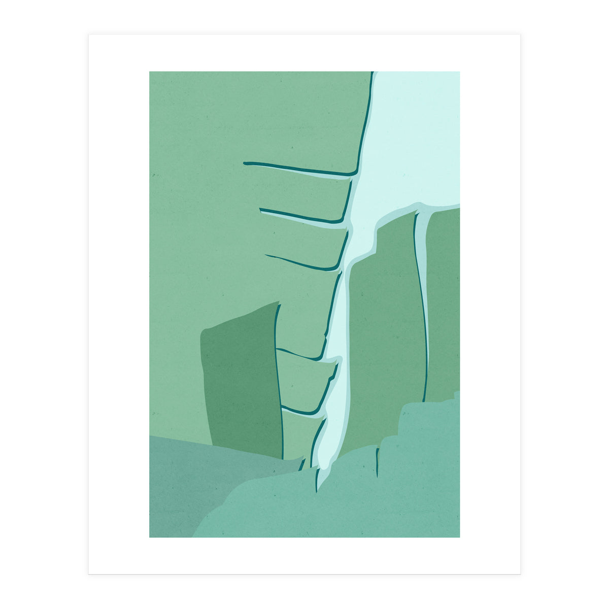 Abstract Banana Leaves One - Greener Eden (Print Only)