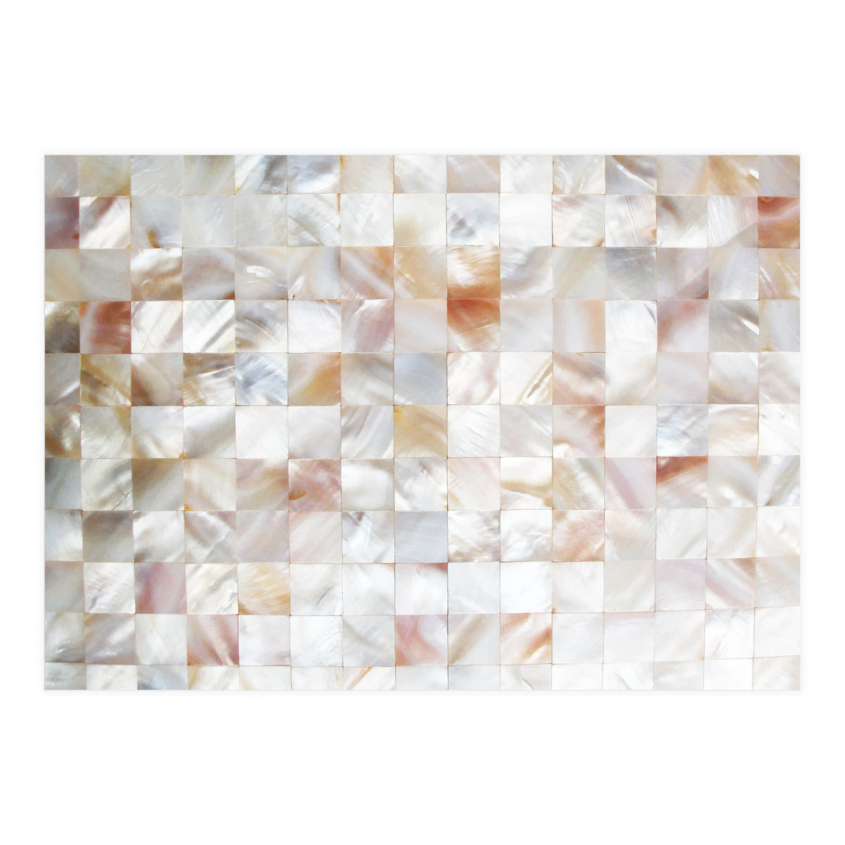 Mother of Pearl, Exotic Tiles Photography, Neutral Minimal Geometrical Graphic Design (Print Only)