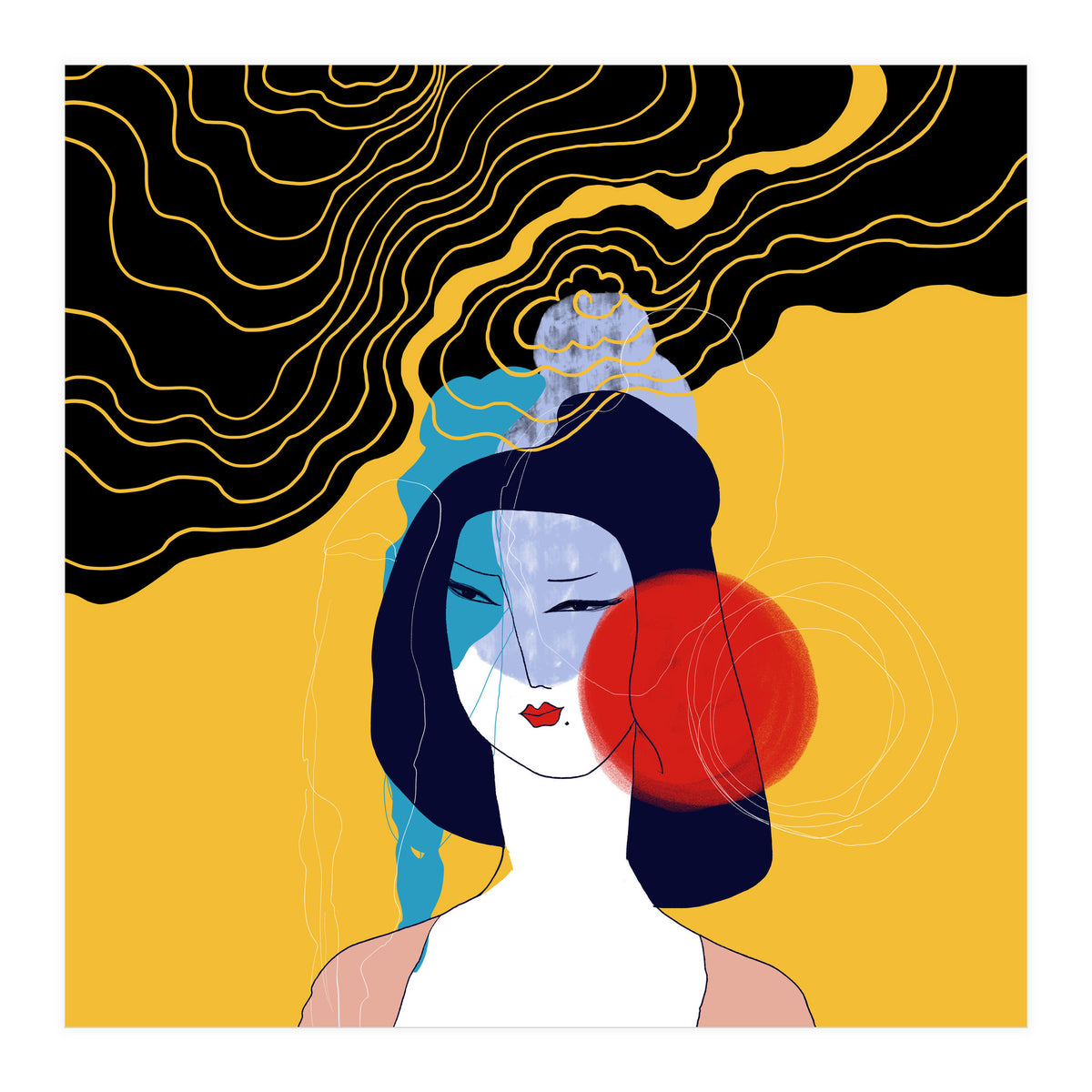 Maid in meditation (Print Only)