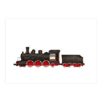 Watercolor Steam Train (Print Only)