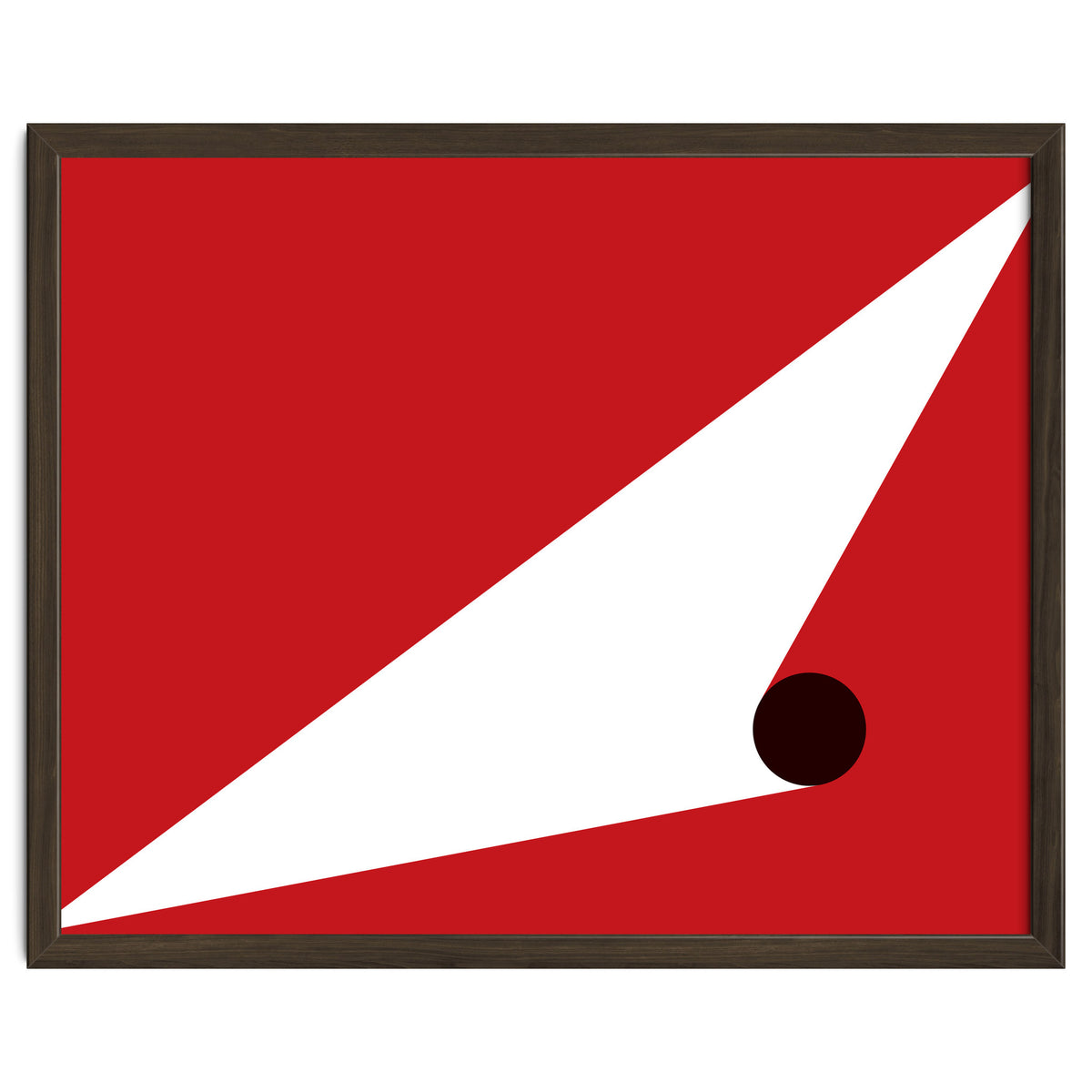 Geometric Shapes No. 71 - red, white & black