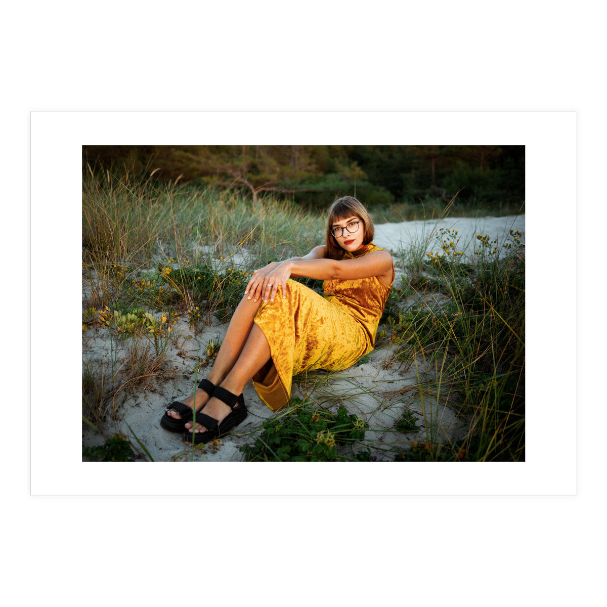 Golden Hour, Golden Dress (Print Only)