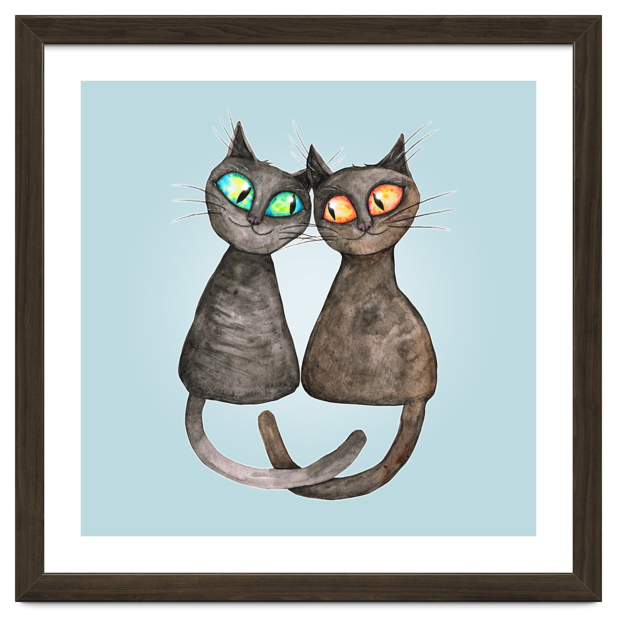 Two cute loving cats