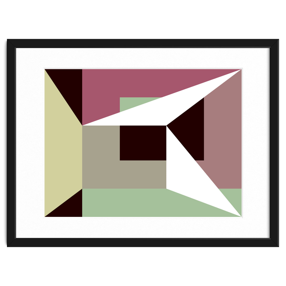 Geometric Shapes No. 26 - green & purple