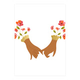 I Pinky Promise | Valentine's Day Love Friendship | Floral Botanical Join Hands Forever (Print Only) thumbnail