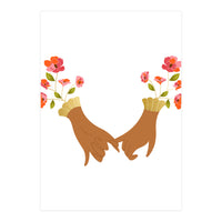 I Pinky Promise | Valentine's Day Love Friendship | Floral Botanical Join Hands Forever (Print Only)