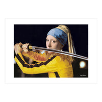 Vermeer's Girl with a Pearl Earring & Beatrix Kiddo From Kill Bill (Print Only)