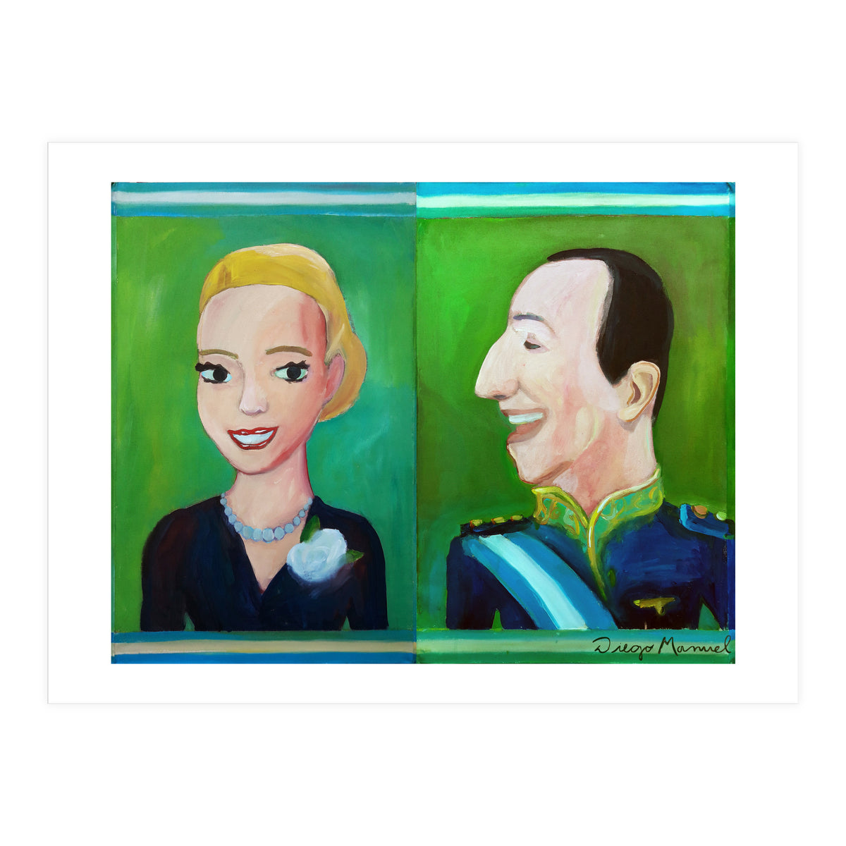 Evita y Juan Perón Díptico (Print Only)