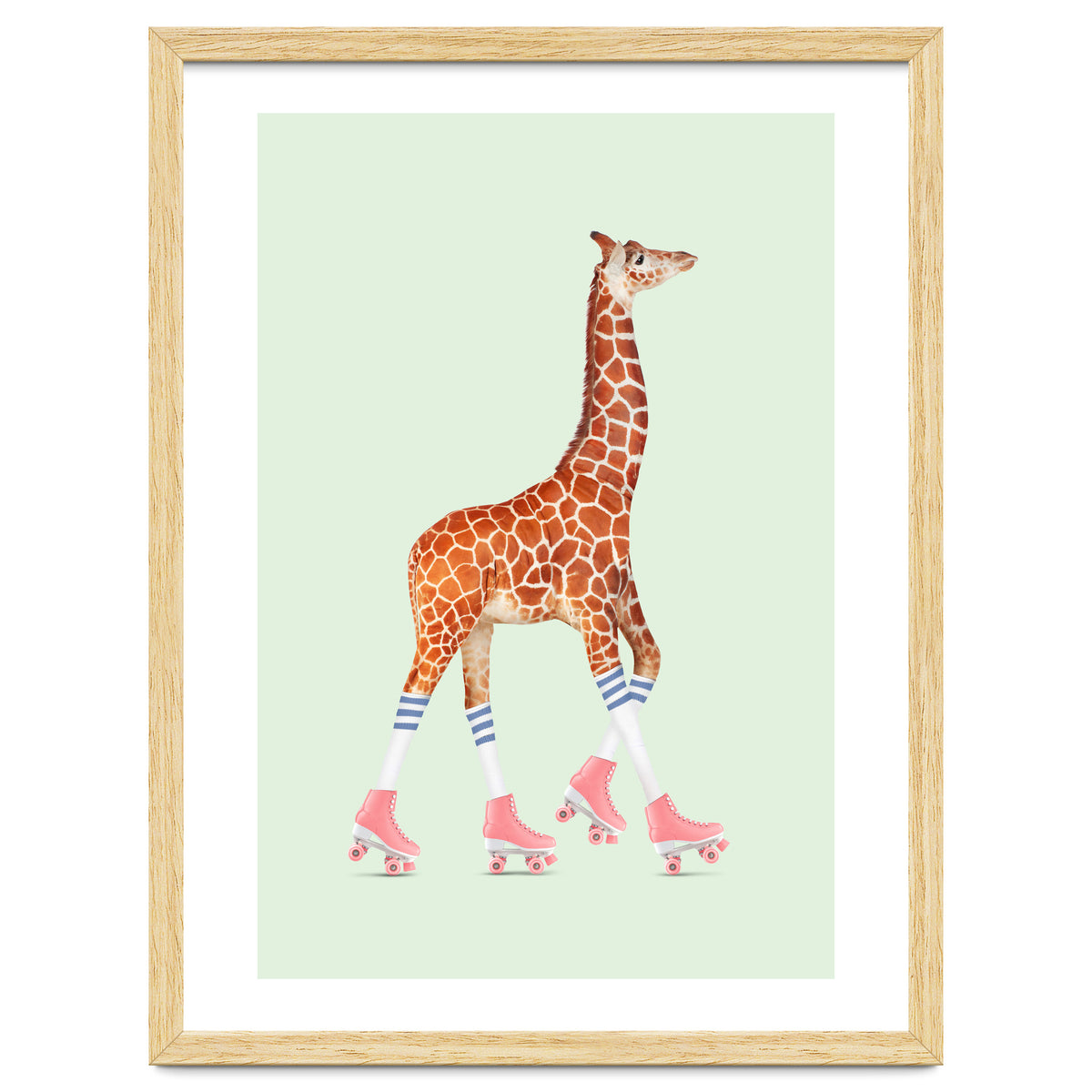 Rollerskating Giraffe