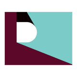 Geometric Shapes No. 82 - purple & teal (Print Only) thumbnail
